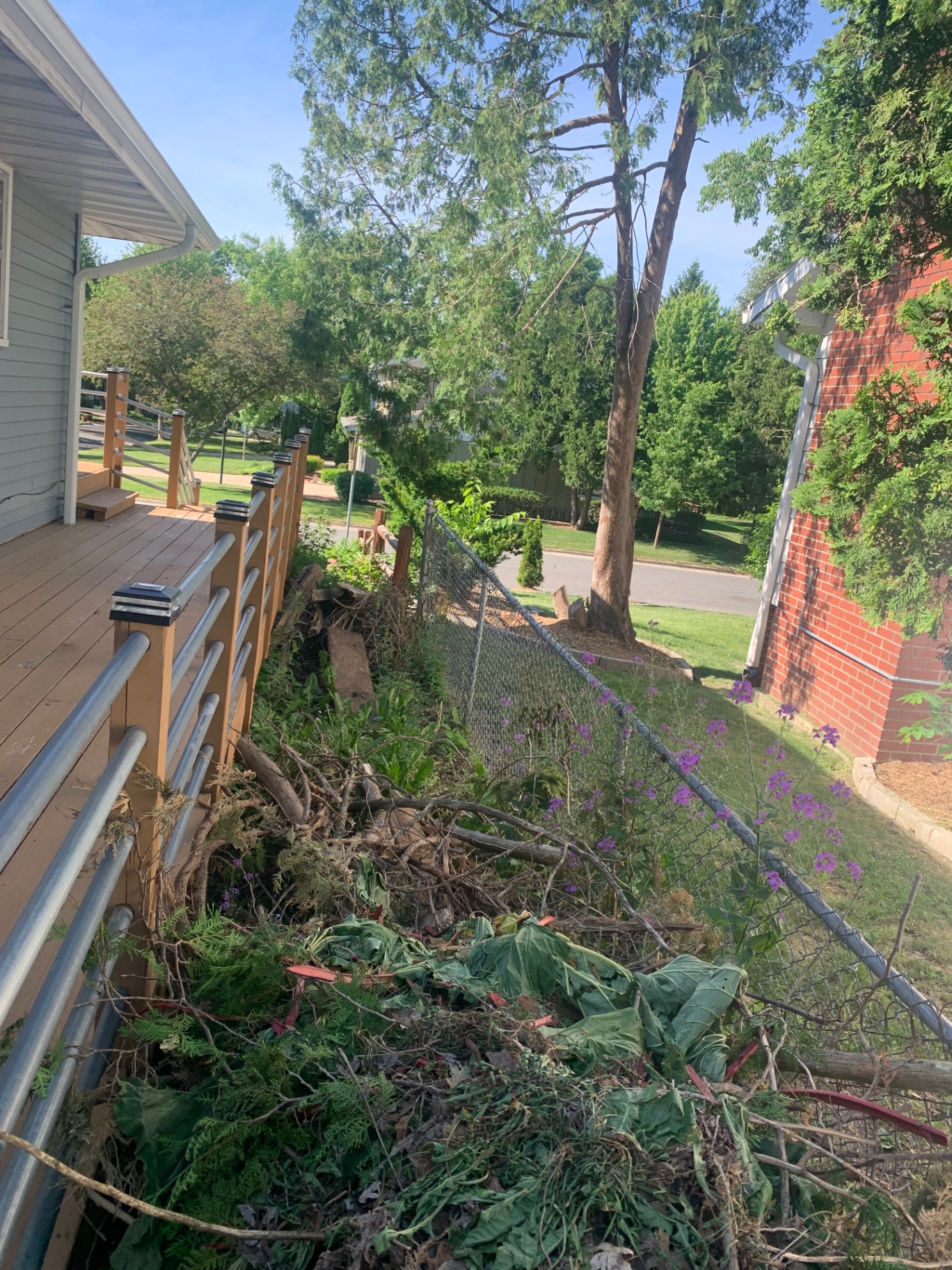 Fence line cleanup & reset after