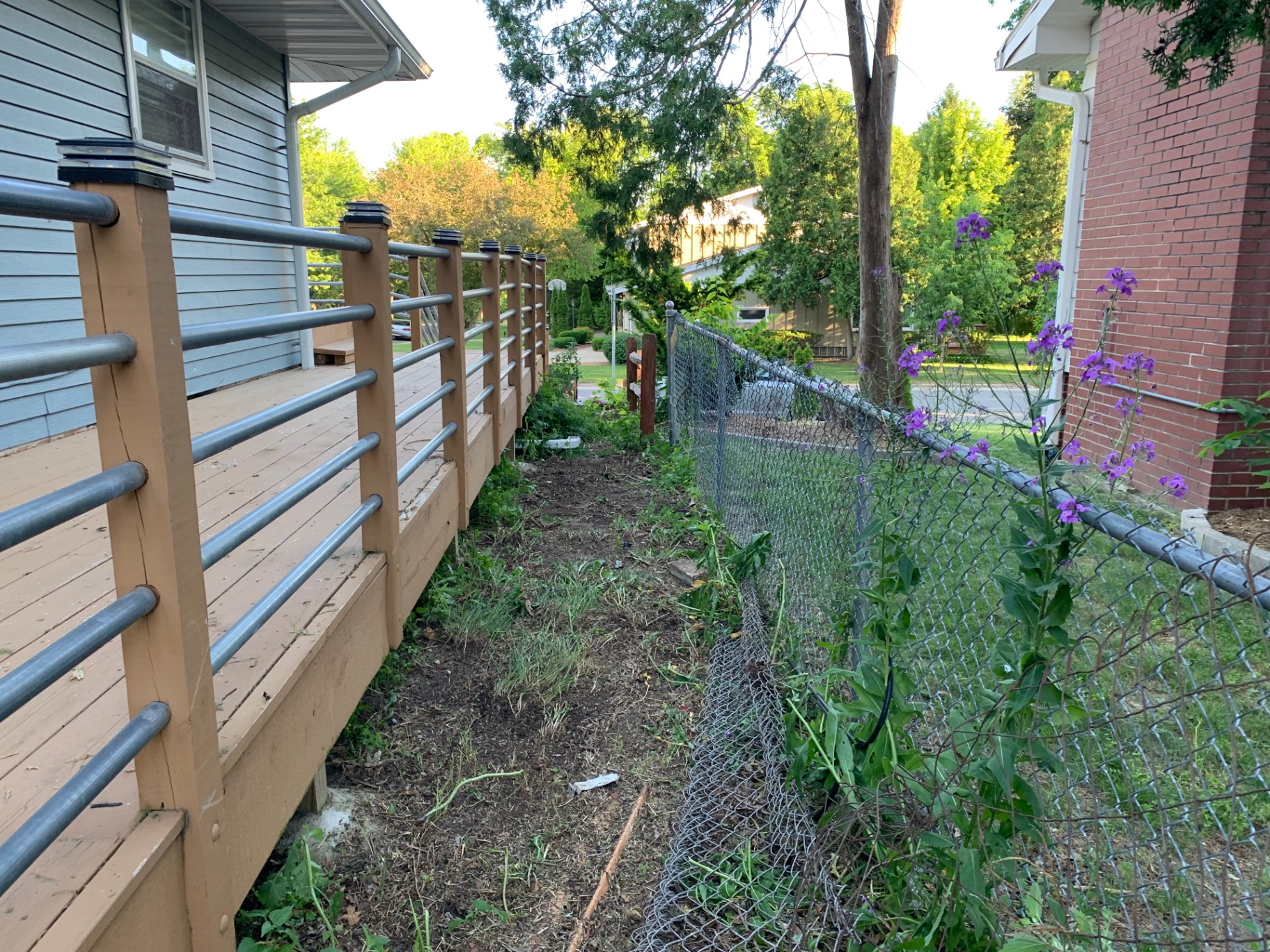 Fence line cleanup & reset before